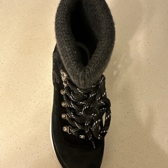 Chanel CC Interlocking Logo Sock Sneakers - Picture 3 of 3